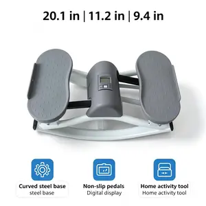 Stationary Home Rocking Activity Tool with Digital Monitor - Mechanical Gray/White Household Movement Accessory for Living Spaces