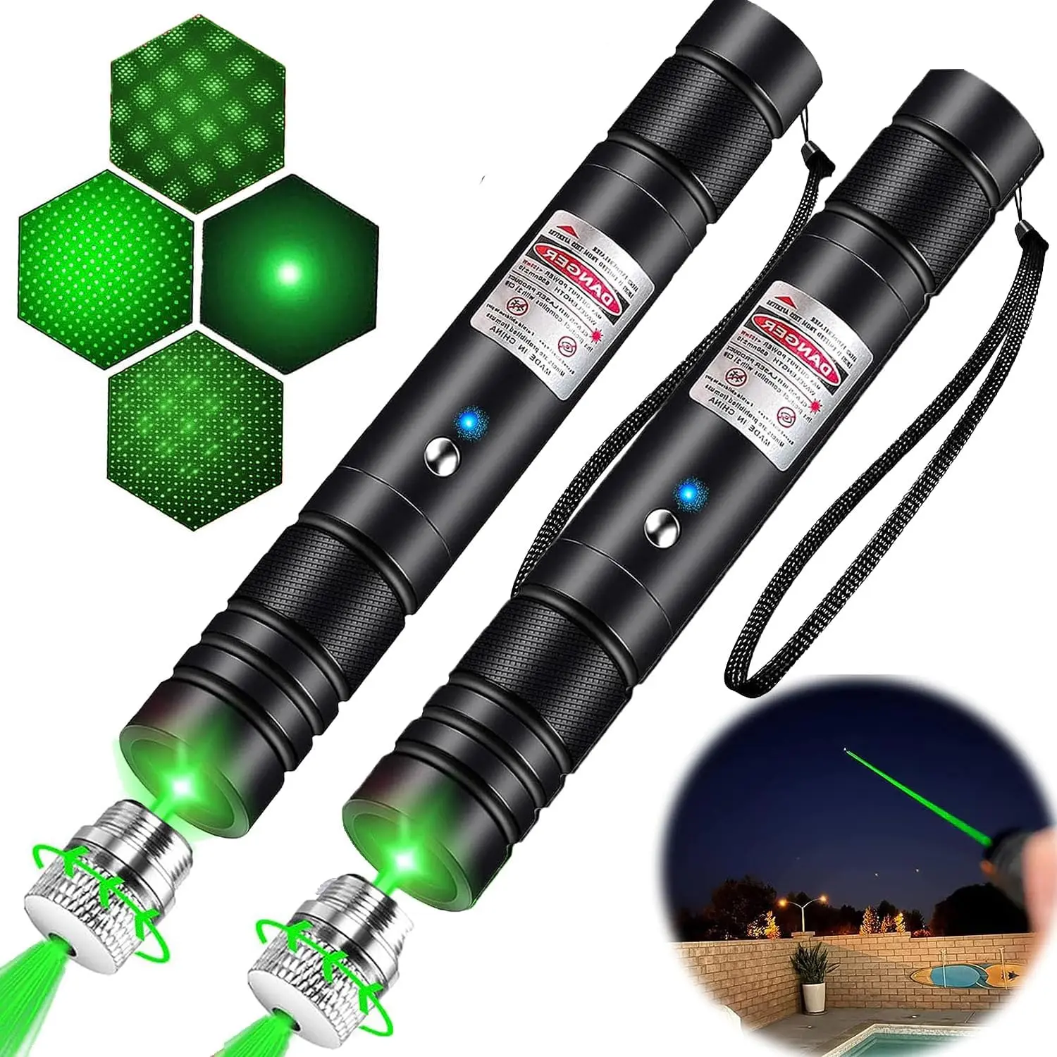 Green Laser Pointer for Cats - TV/LED/LCD Screen Presentations, Outdoor Construction Use, Pet Interactive Exercise Toy