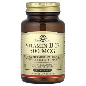 Solgar Vitamin B12, 500 mcg, 100 Tablets