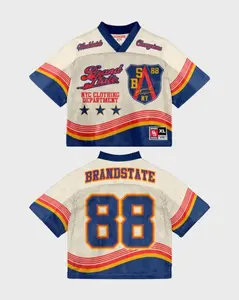 Y2K Blokecore Mesh Jersey - Vintage 88 Graphic Football Tee - Trendy Retro Streetwear