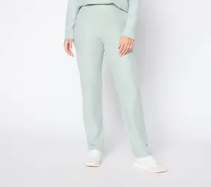 Denim & Co. Petite Interlock Straight Leg Pant