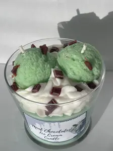Mint Chocolate Candle 575g - Sweet Mint Aroma for Home Decor, Ideal for Relaxing Ambiance