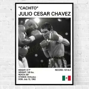 Julio Cesar Chavez Poster, Julio Cesar Chavez Boxing Print, Boxing Posters, Boxing Gifts