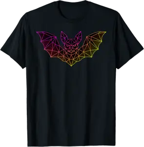 Minimal Abstract Polygon Vampire Bat Low Poly Geometric T-Shirt - Latellestcha Shop 65B0FN4BLR72