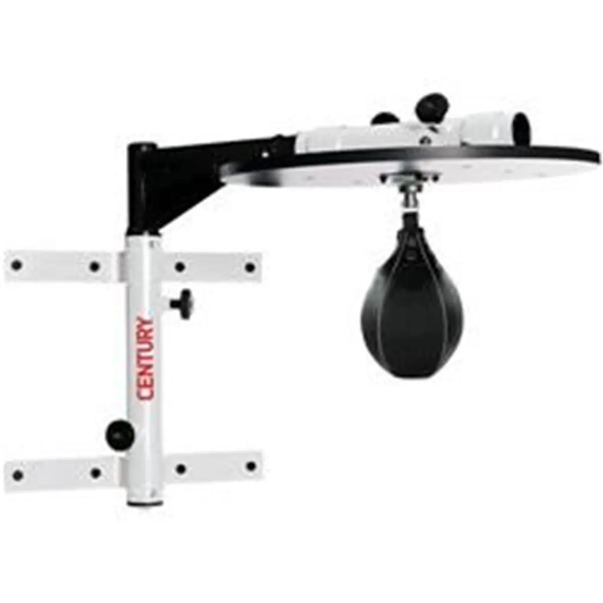 Century Batteries Wall-Mountable Foldable Wooden Speedbag Platform, 6-Level Adjustable Metal Frame, Boxing Speed Trainer, White/Black