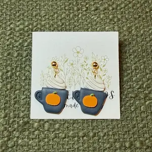 Pumpkin Spice Clay Earrings