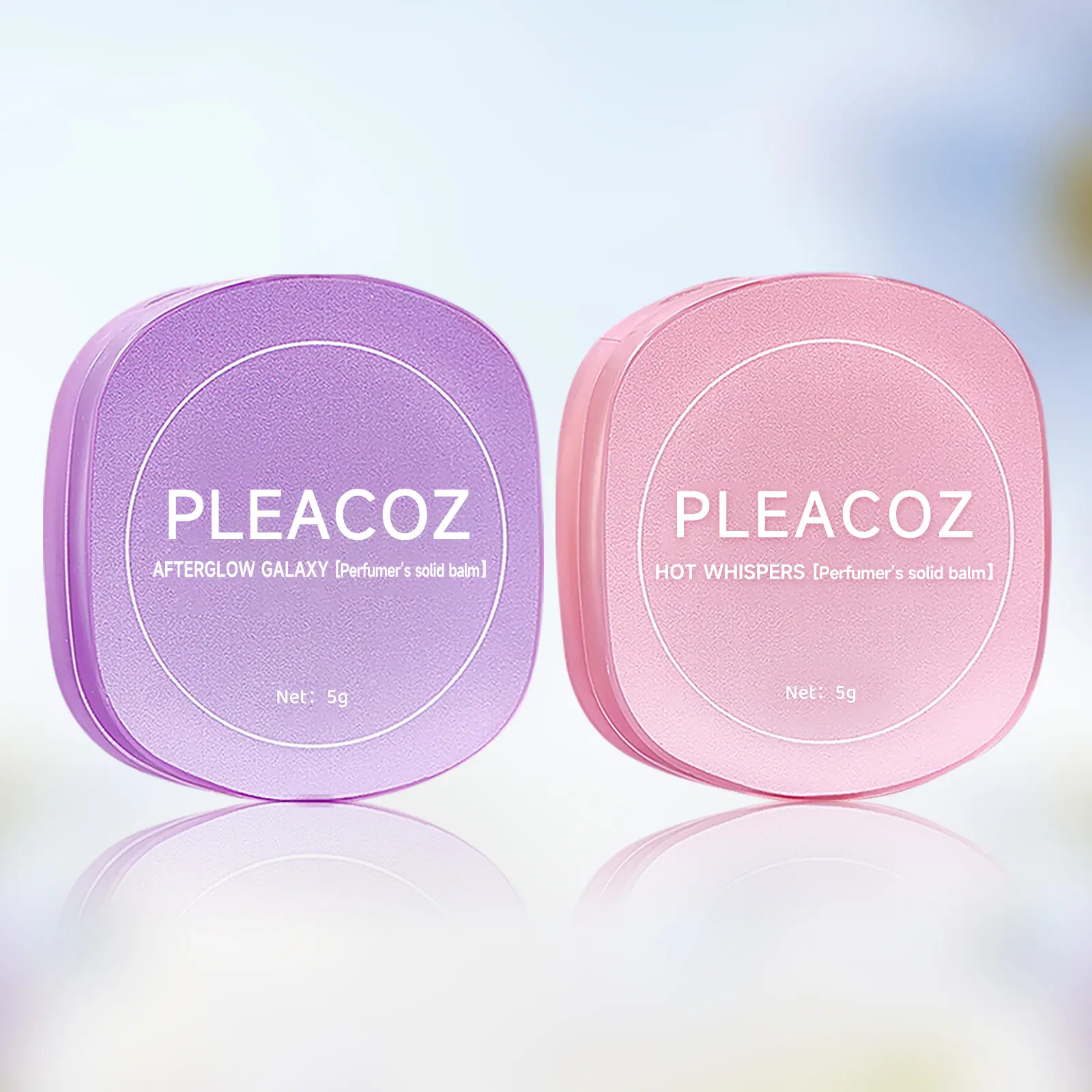 Pleacoz Solid Perfume Balm for Women, Alcohol-Free Captivating Scent with Natural Waxes & Essential Oils, Travel Compact with Mirror, Floral & Woody Notes, Mirrors, All Skin Types, Hot Whispers, Fragrances And Perfumes, Built-In Mirror