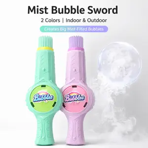 Mist Bubble Sword for Kids – Mist Bubble Machine Toy with Elastic Bouncy Bubbles, Lights & Sound Effects, Indoor & Outdoor Play, Backyard Family Fun, Summer Gift for Boys & Girls