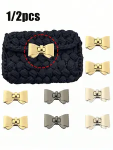 Gold/silver Color Bow Lock Luggage Hardware, Leather Bag Metal Rotating Lock, Handbag Wallet Buckle, DIY Craft Bag Lock