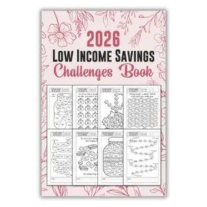 Mothers Day Gift 2026 New Low Income Savings Challenge Book: Unique Simple and Fun Money Saving Journal for Women From Easy to Hard Daily and Weekly Interactive Challenges With ... and Motivational Quotes | From $80 to $25000 Paperback