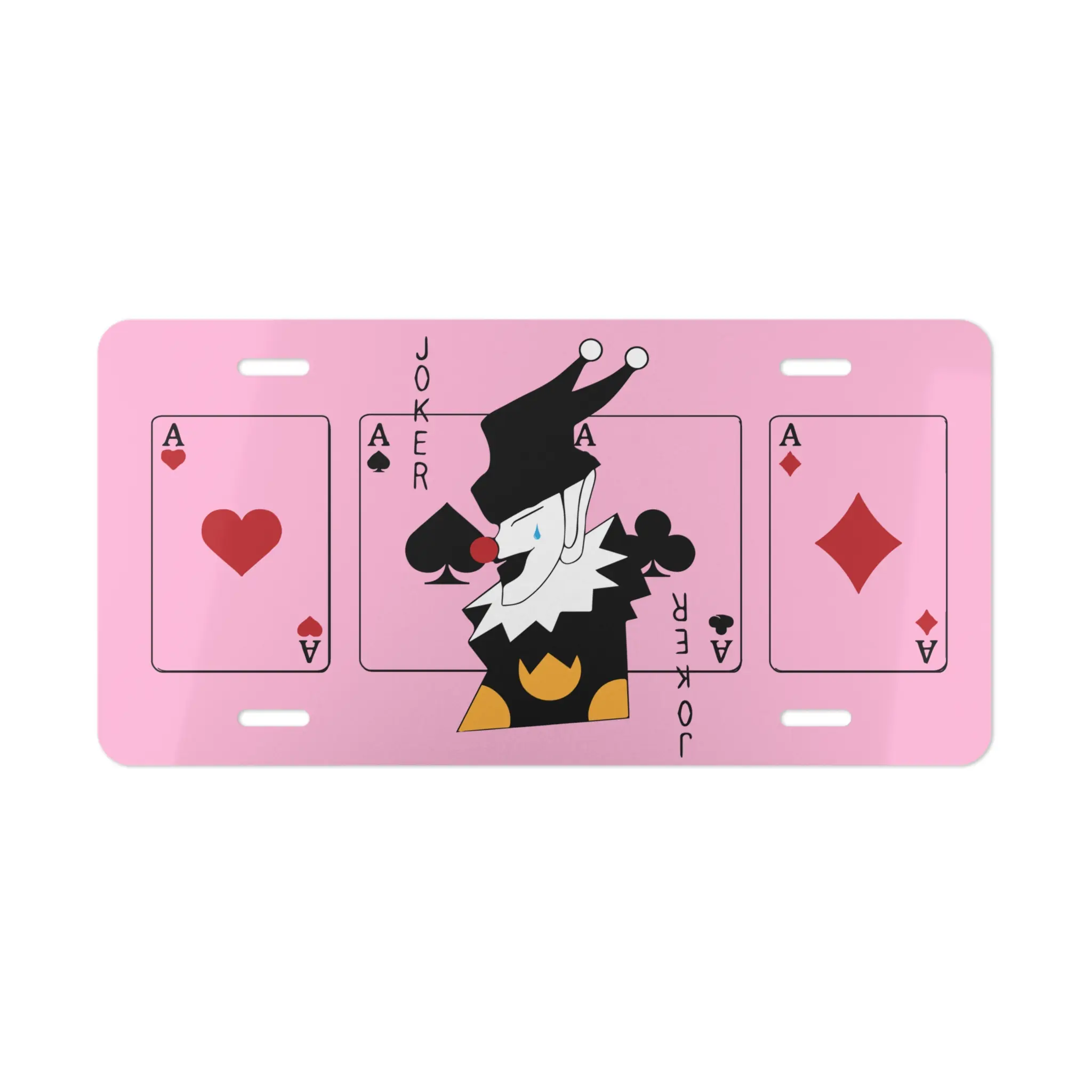 Hunter x Hunter Joker Playing Card Vanity Plate – Anime-Inspired Hisoka Design | 12”x6” Metal License Plate for Cars, Collectors & Decor