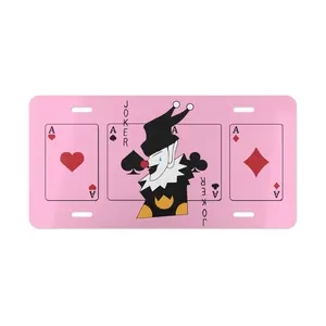 Hunter x Hunter Joker Playing Card Vanity Plate – Anime-Inspired Hisoka Design | 12”x6” Metal License Plate for Cars, Collectors & Decor