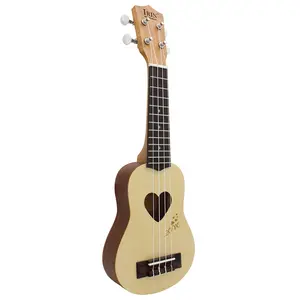 IRIN 17inch Heart-shaped Hole Ukulele Spruce Wood Ukulele Fully Mechanical Knob Summer Children's Toy