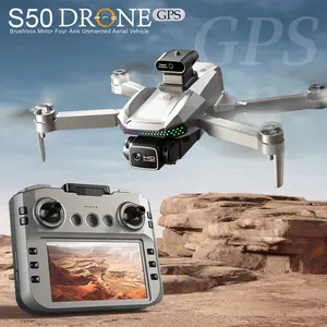 S50 PRO GPS Drone With 2 Batteries, 4.5-inch Large Screen Remote, Real-Time HD Camera, Obstacle Avoidance, Extended Flight Time