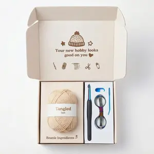 Tangled Crochet Beanie Kit with Yarn, Tools & Instructions - Beginner Friendly - Perfect Creative Gift for Birthdays and Holidays