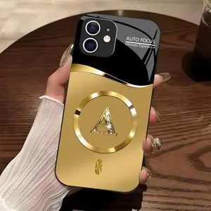 Suitable for [iPhone 12 Mini] high-end MagSafe phone case🥰，Features a magnetic attachment function, with all 26 letters available for you to choose from. YM99
