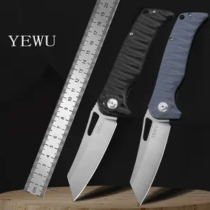 YEWU Pocket Folding Knife 440 Blade G10 Handle Outdoor Camping Pocket EDC Tool