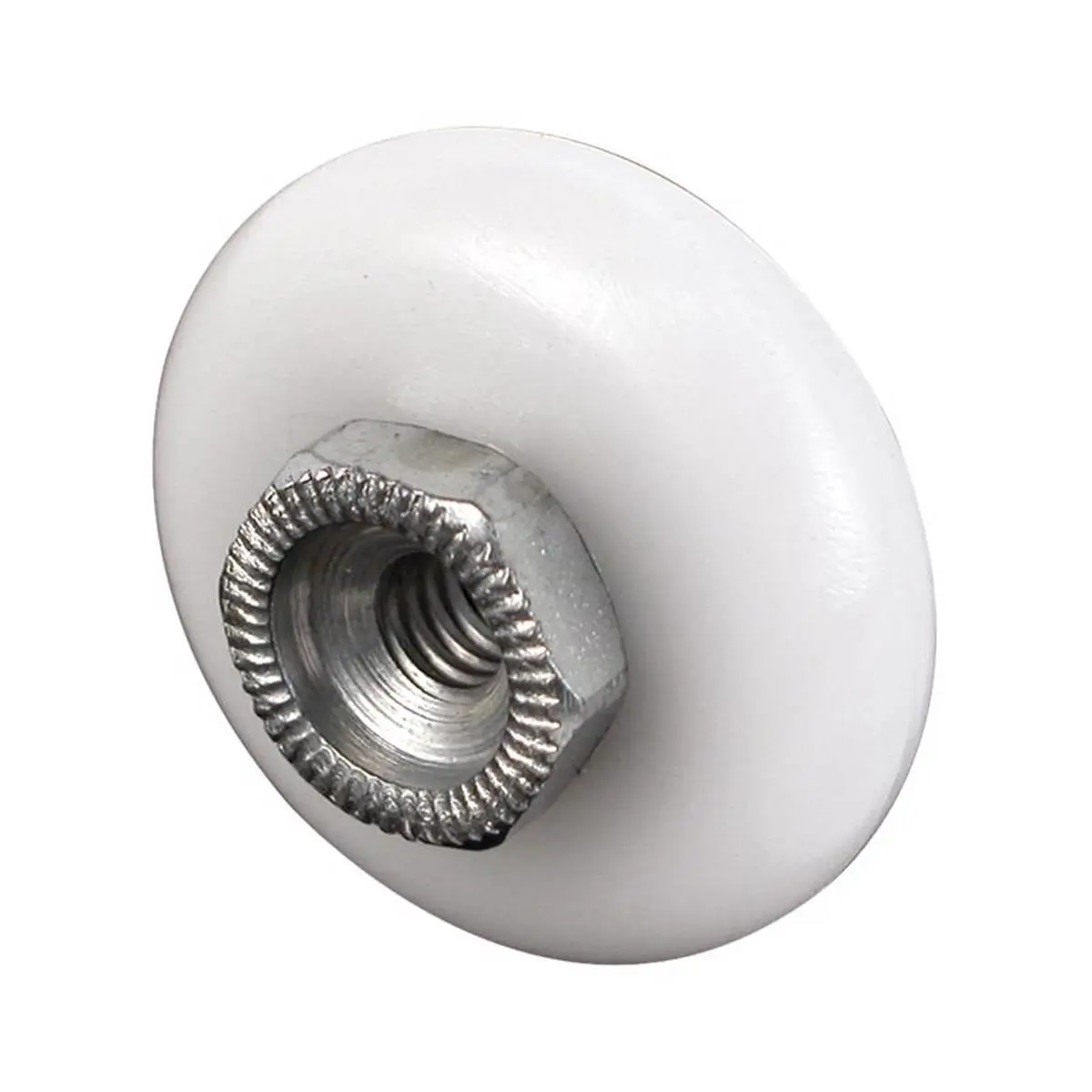 Prime-Line 57277 Ball Bearing Plastic & Steel Tub Enclosure Roller, 0.75x0.25in, White - Restores Smooth Sliding, Replaces Worn/Rusted Wheels, Pack of 4, 0.75 X 0.25 In
