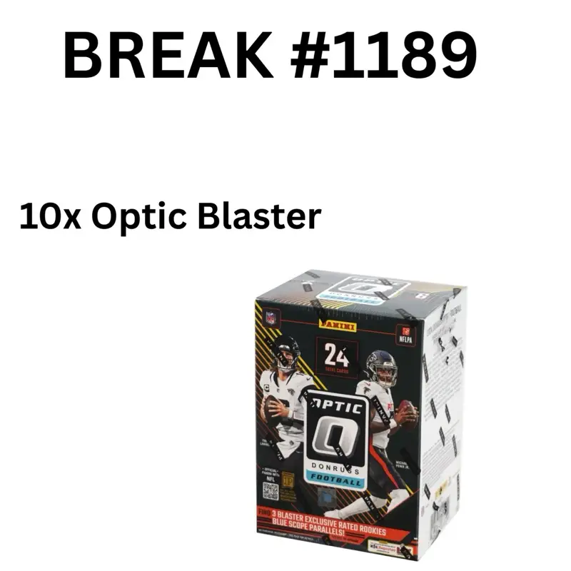 Break #1189: 10 BOX PICK YOUR TEAM- 10x 2024 Optic Blaster boxes (PURPLE SHOCK)
