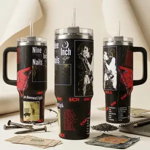 Nine Inch Nails The Downward Spiral Tumbler with Handle - Straw 20oz & 40oz
