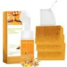 6-Piece Lemon Turmeric Kojic Soap Set with Cream, Mud Mask, Essential Oil, Mousse and Bubble Net, Portable Skincare Kit for Men & Women, Brightening Cleansing Set, Holiday Gift, Turmeric Glow Set, Beauty Set