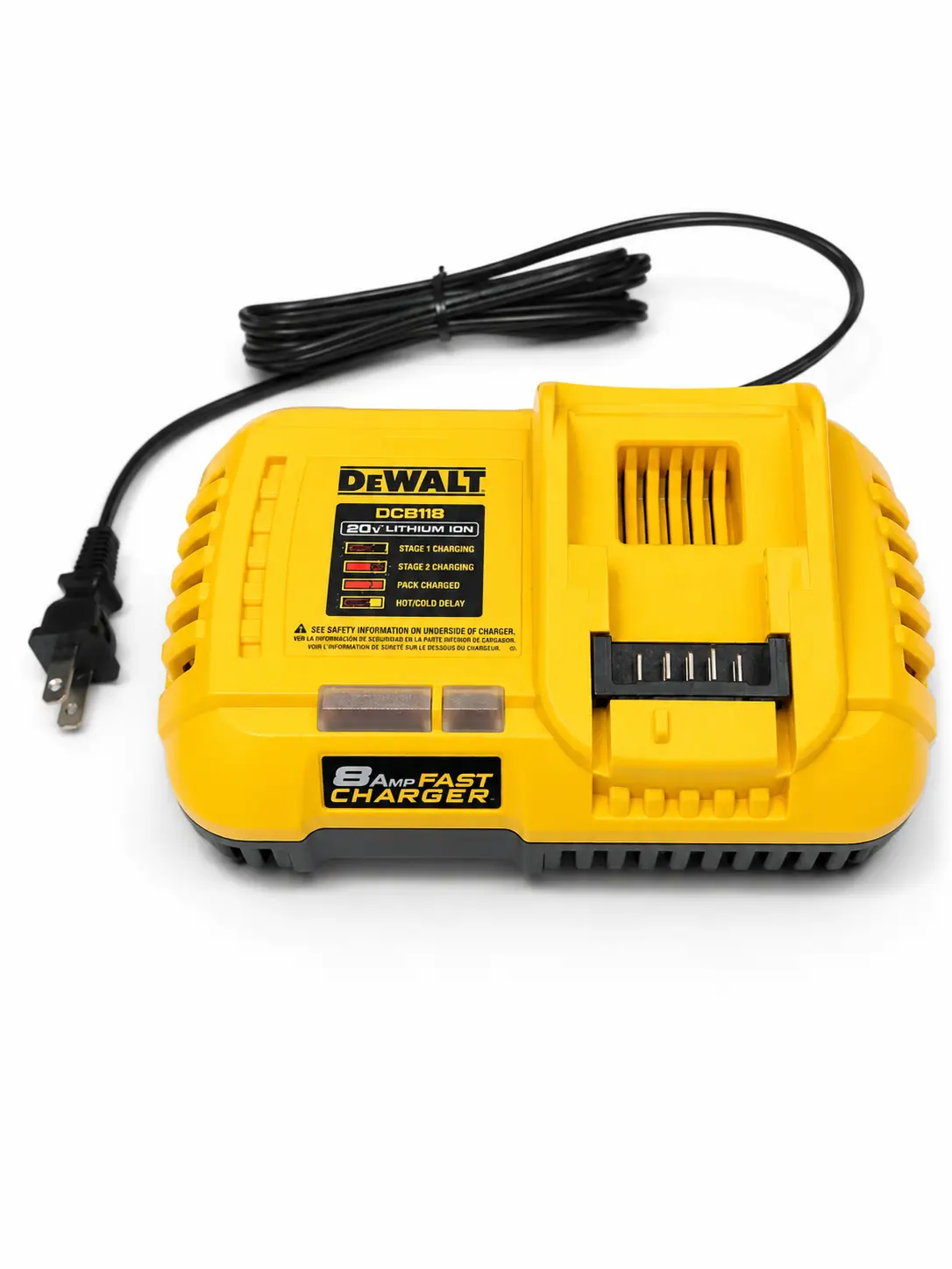DEWALT 20V MAX/FLEXVOLT Charger Only, 8A Charge Rate, Rapid Recharging, Overheat Protection, 100% Genuine OEM New Power Tool Accessory