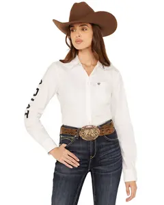 Ariat Women's Women'S Boot Barn Team Kirby Long Sleeve Button-Down Stretch - 10055301-Plus