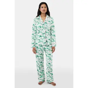 Ski Toile Long Sleeve Polo Pajamas