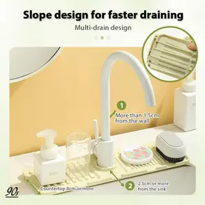 cozy funky kitchen sink splash mat faucet pad splashproof quick dry protective mat for stone sinks home bathroom must have accessories gifts ideas y2k aesthetic