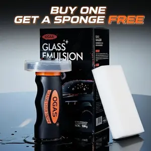 Handheld Auto Glass Cleaner Cream, 100g, Deep Cleans Road Film and Grime, Restores Windshield Clarity for Safer Driving, Streak-Free Formula, Compact and Easy to Use Applicator, Essential Car Care Maintenance Tool