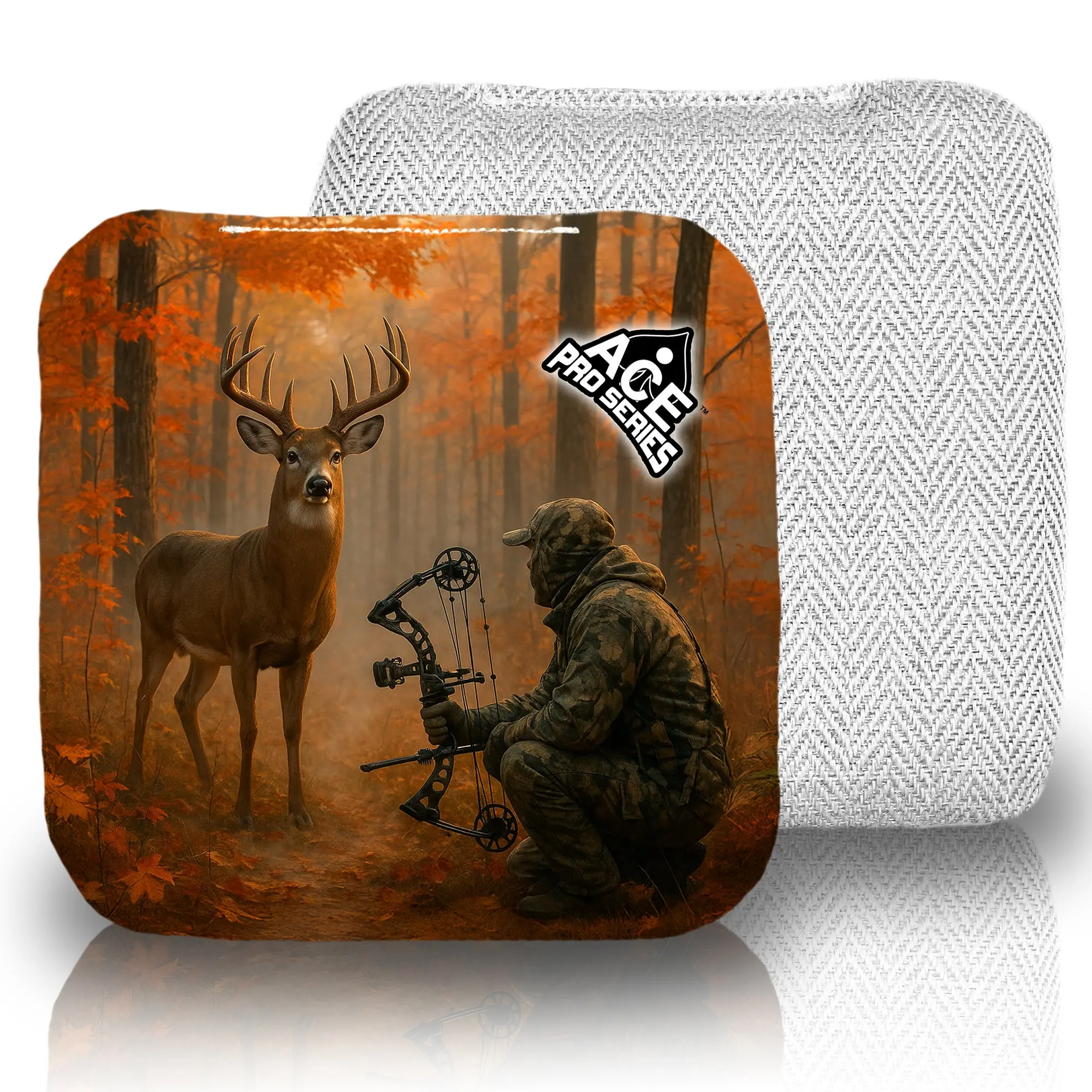 The Bowhunter White Carpet Cornhole Bags | ACE Pro Carpet, Set of 4