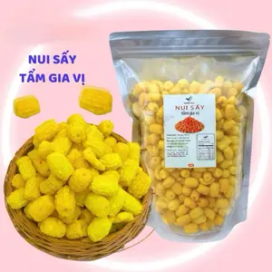 Vietnamese Spicy Butter Toasted Macaroni Snack 7.05oz/bag - Nui Sấy Mắm Ớt 200g/túi