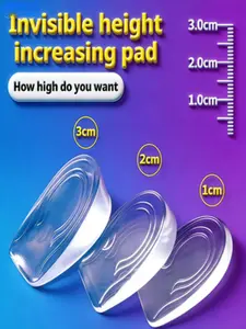 18-1.77-2.36 Inches Freely Adjustable Height-Increasing Insoles Height Increase Insole Non-Slip, Shock-Absorbing, And Ultra-Soft For All-Day Comfort.Suitable For Both Men And Women, And Perfectly Compatible With Casual Shoes & Sneakers