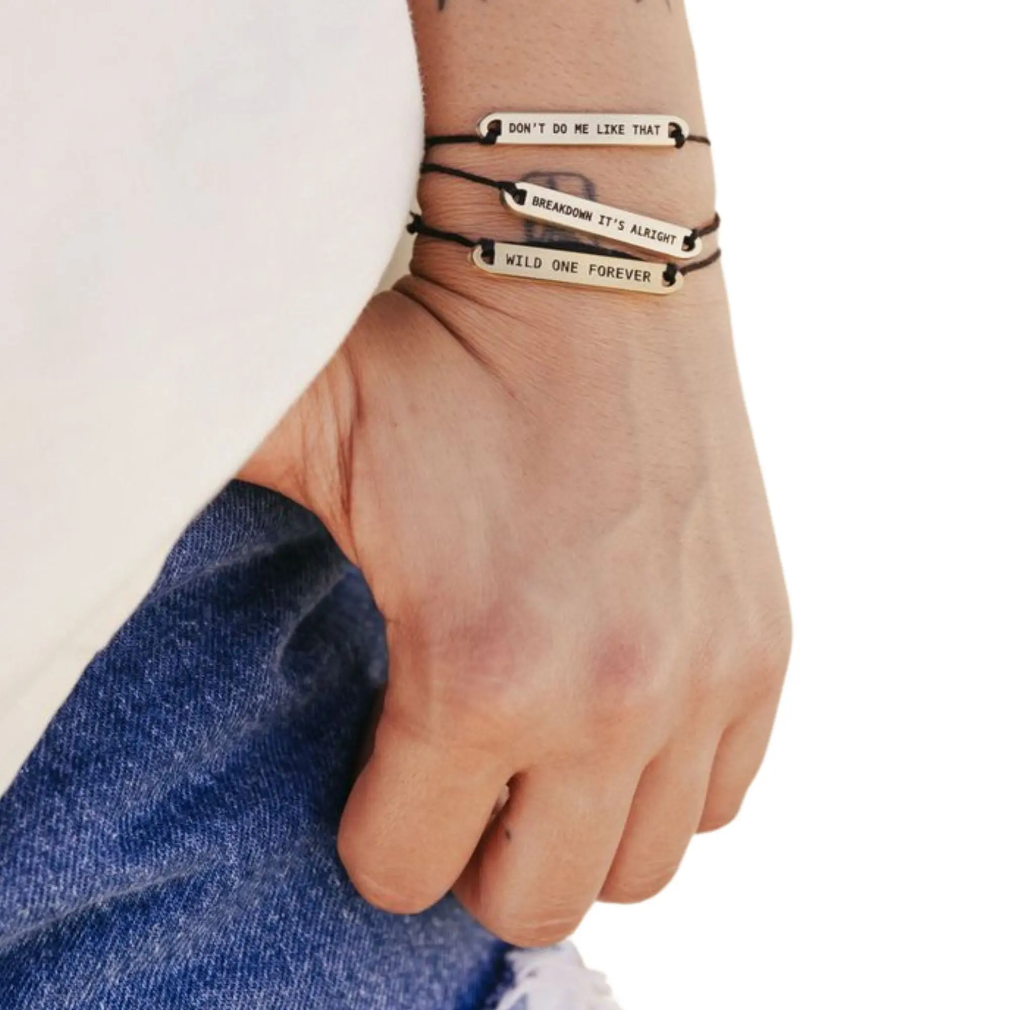 Lyric String Bracelet Set (Pack of 3)