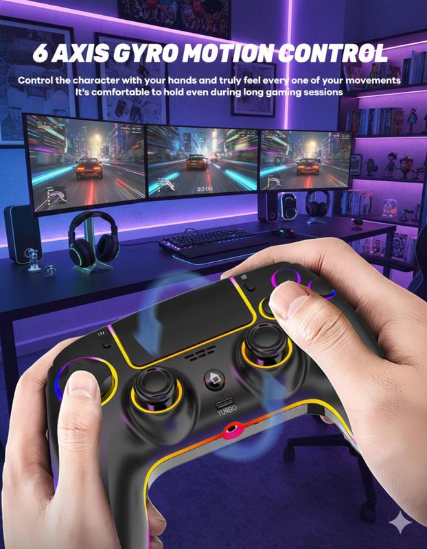 Bright Wheel Wireless Controller - Compatible with PS5, PC, MAC, iOS, Android, Steam Deck