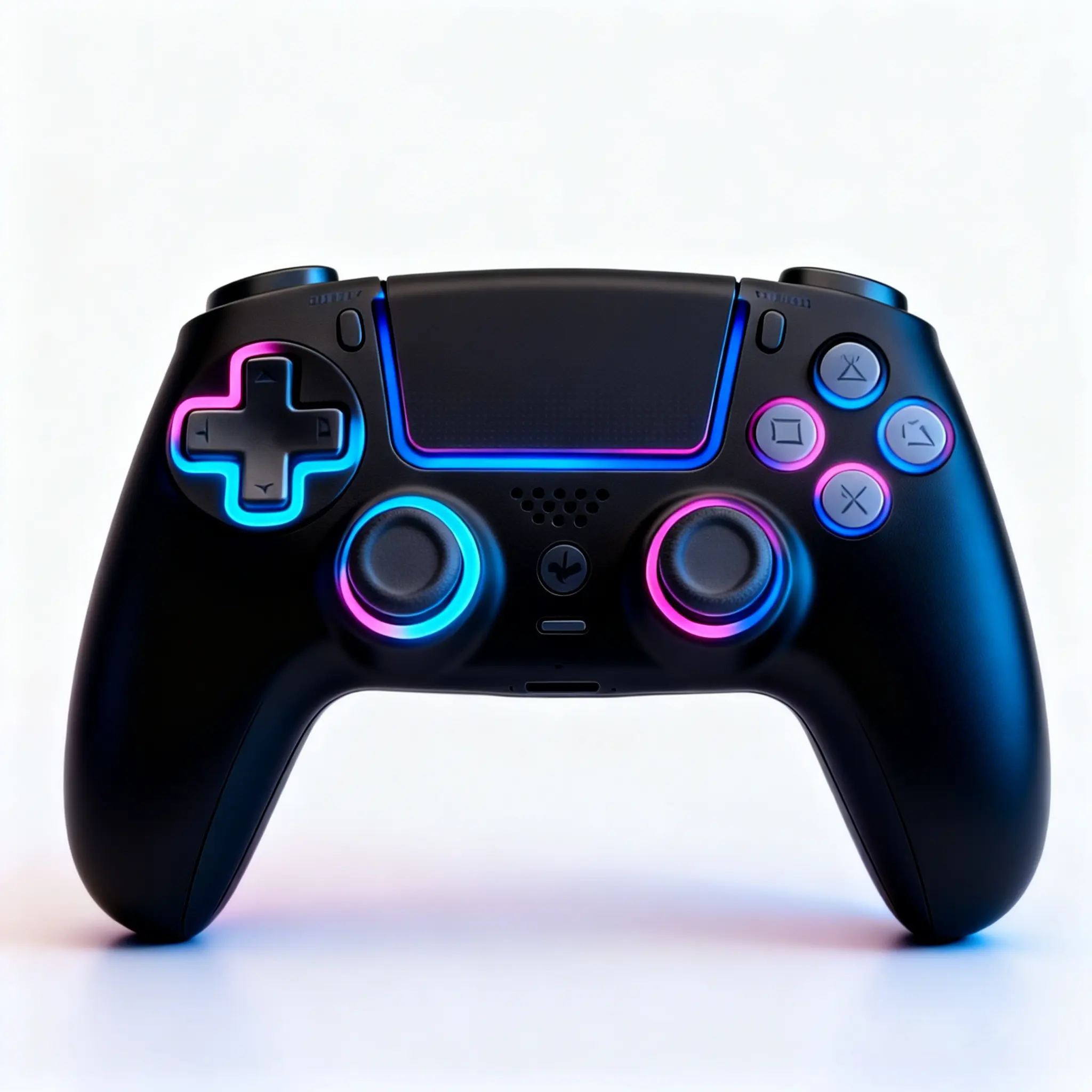 Advanced Hall Effect PS5/PS5 Pro/PC Game Controller with Anti-Stick Drift Joysticks,, 6-Axis Gyro Motion, 3-Color RGB Lighting, Dual Vibration & 3.5mm Audio Interface; Built-in 1000mAh Battery with Wired USB Adjustable Mode - Ultimate Holiday Gift Idea.