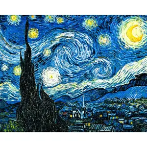 5D Full Round Drill Diamond Painting Kit - Starry Sky & Moon DIY Crystal Embroidery Craft for Adults, 12x16 in Wall & Office Decor