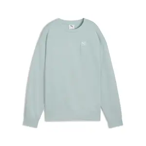 PUMA Womens Essentials Elevated Comfort Crew Neck Sweatshirt Casual - Blue