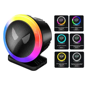 RGB LED Sound Activated Ambient Music Light Bar, Audio Pickup Reactive Lighting for Car Interior, Desktop Setup, Home Theater & Parties, Compact Design with Built-in Scent Pad, Classic Cologne Scent Pad, Fresh Ocean Scent Pad