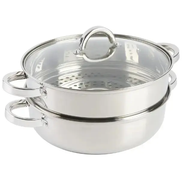 [New Deal]     Sangerfield Stainless Steel Cookware, 3.0-Quart Dutch Oven w/Steamer Basket