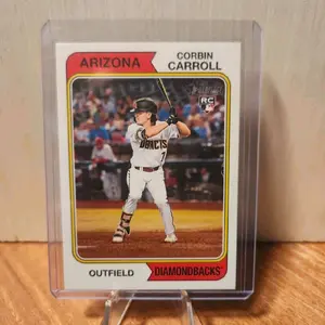 2023 Topps Heritage Corbin Carroll Name-Position Swap Single Trading Card - Arizona Diamondbacks Outfielder, Name Swap