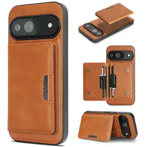 Compatible with Pixel 9 Pro XL wireless charging phone case, 8Pro MagSafe magnetic card holder, detachable card holder design