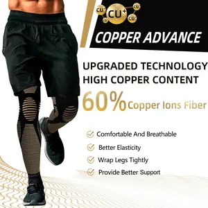 Copper Ion Extended Knee Protector - High Elasticity, Anti-Slip Knee Protection for Football, Basketball, Cycling & Mountaineering, Unisex Accessories Leg Sleeve Protective Gear sport pad breathable brace