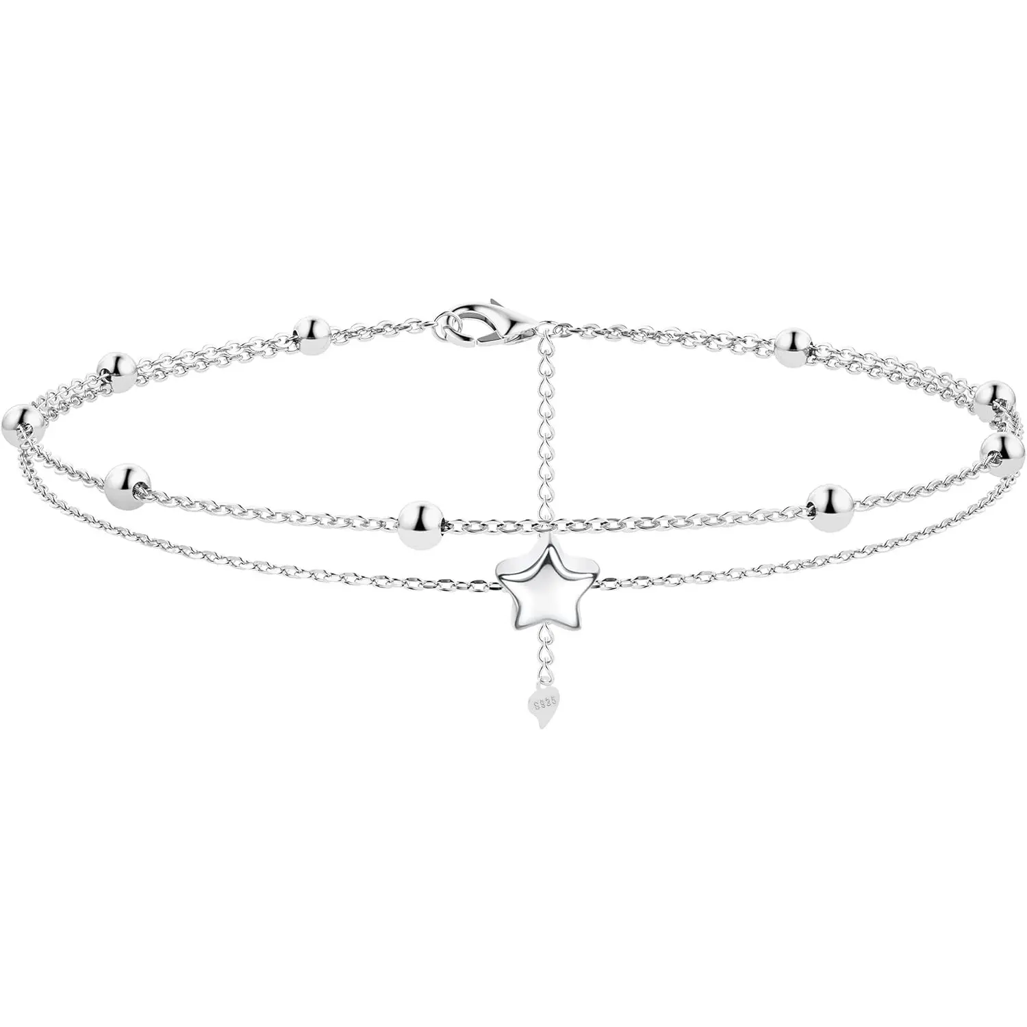 Star + Beads Layer Ankle Bracelet