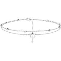 Star + Beads Layer Ankle Bracelet