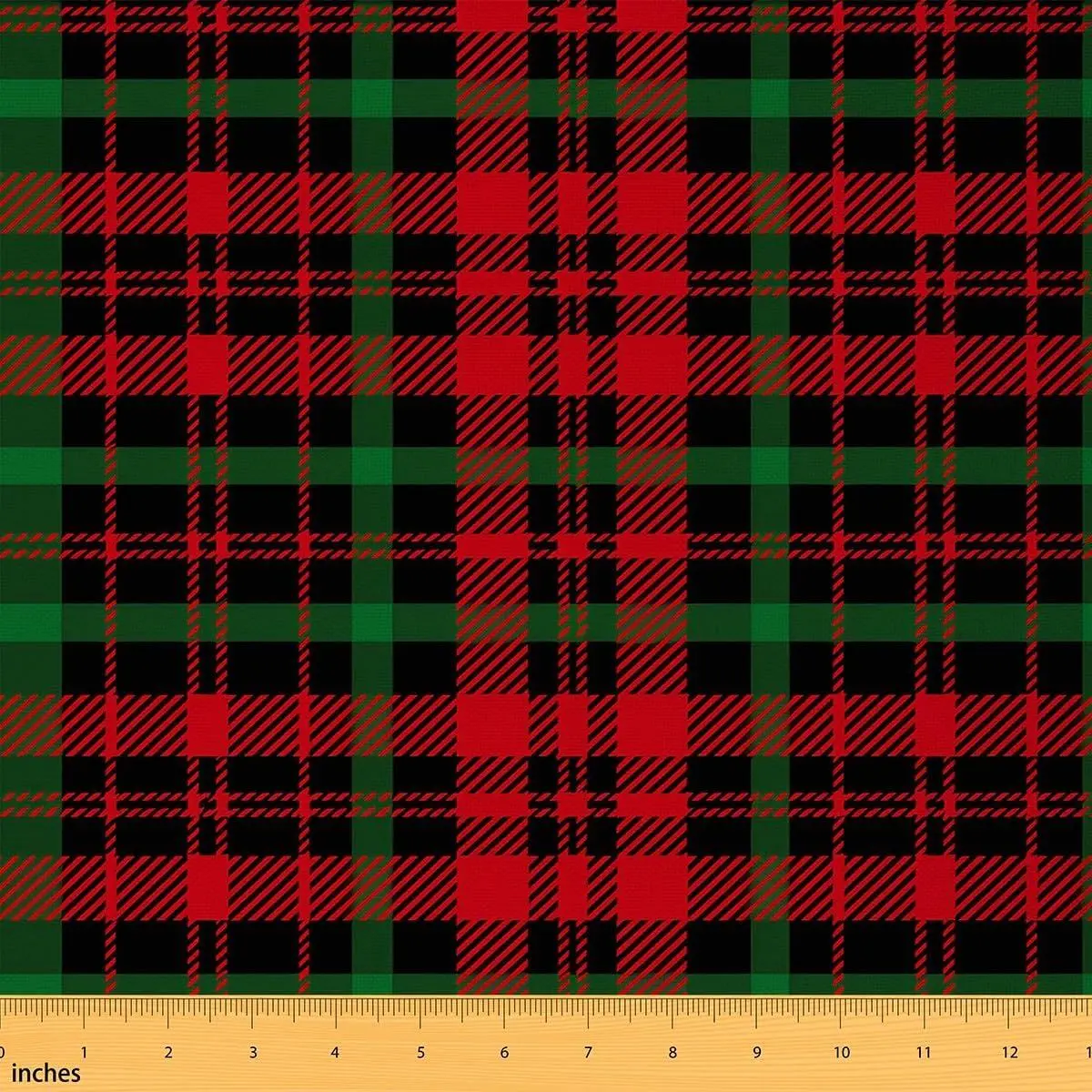 Buffalo Check Upholstery,Plaid and Grid Decorative Fabric Upholstery and Home DIY Projects,Modern Abstract,Red,Green,Black