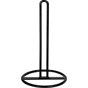Paper Towel Holder Countertop, , Kitchen Paper Towel Stand Holder for Kitchen Organization and Storage, Paper Towel Holders for Standard and Large Size Rolls (Black)
