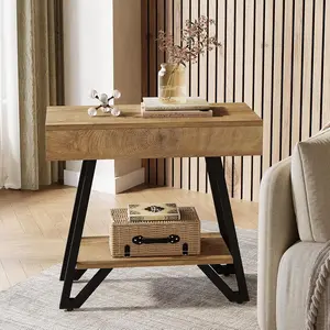 Tribesigns Narrow Couch Arm Table With Storage, Perfect for Living Room & Bedroom