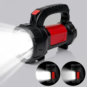 Portable LED Flashlight, Gold/Red, with Three Flashlight Modes, Outdoor Adjustable Brightness Flashlight, Rechargeable, 1200mAh Outdoor Flashlight, Ultra-Bright LED Flashlight - Zoomable, Adjustable Brightness
