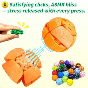 Zorble Fidget Ball 9PCS Articulated Fidget Ball Set,Fidget Sphere Chaos  Stress Relief  Desk Toys, Squeeze Hand Toy for Busy Hands, Anxiety Relief, Boredom Relief, Fidget Toy Gift for Kids Boys Girls Teens Adults, Colorful Desk Toy for Home School Office